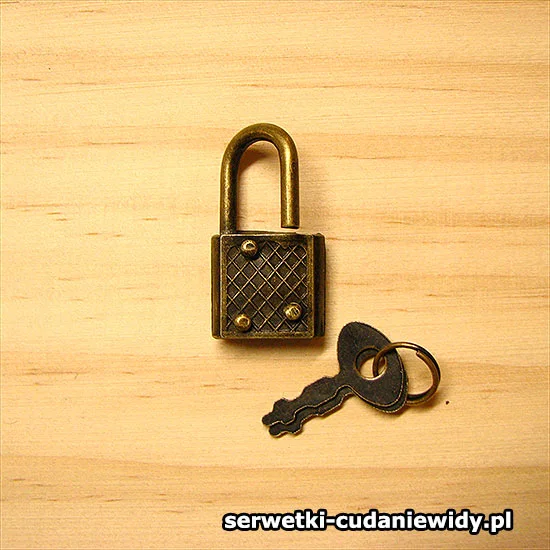 OKU558 Kłódka Metalowe Patynowana