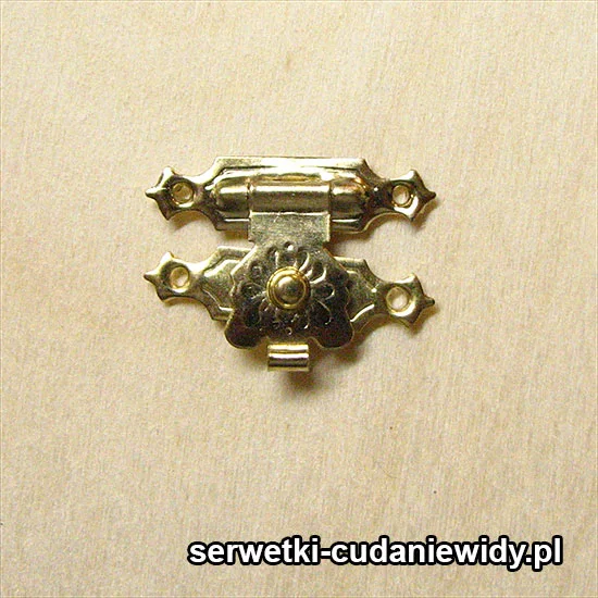 OKU567 Zameczek Złoty Do Szkatułki Patynowany