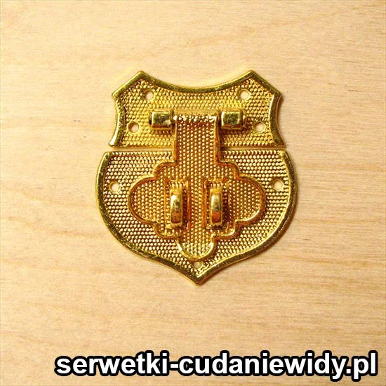 OKU569 Zameczek Mosiężny Do Szkatułki Złoty