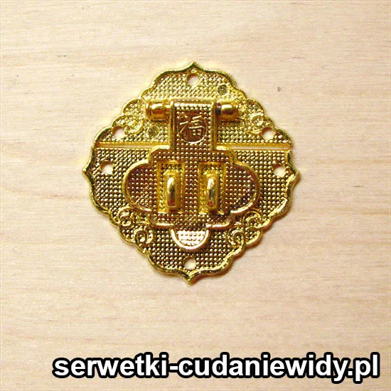 OKU571 Zameczek Mosiężny Do Szkatułki Złoty