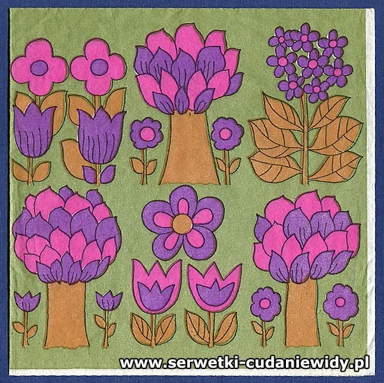 OLD451 Serwetka Z Lat 70 -Tych