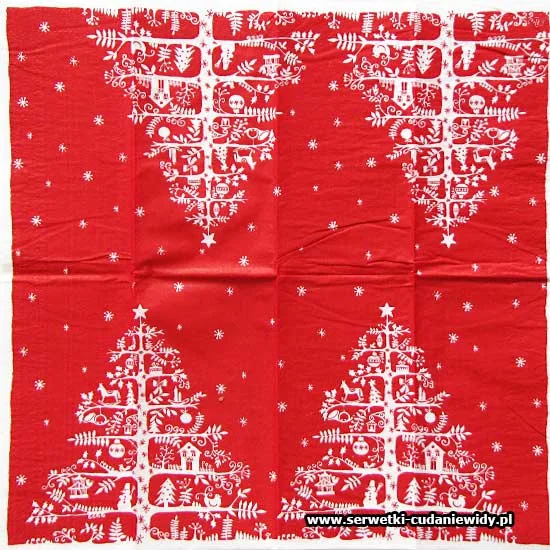 2971-2 Silhouette Tree Red