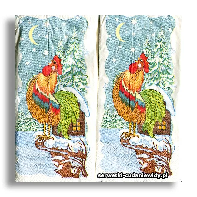 1754PACZKA-2 Winter Rooster