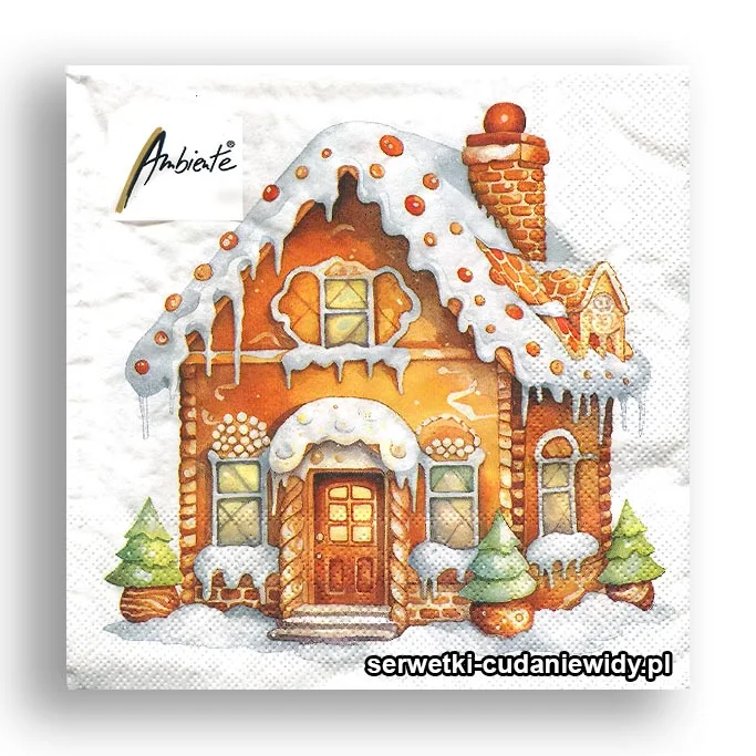 7984PACZKA Chatka Z Piernika SERWETKI PACZKA 20 szt