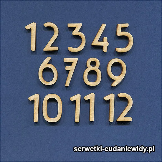 SKL1044 Cyferki Zegarowe Ze Sklejki