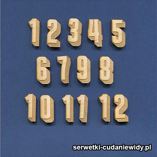SKL1048 Cyferki Zegarowe Ze Sklejki