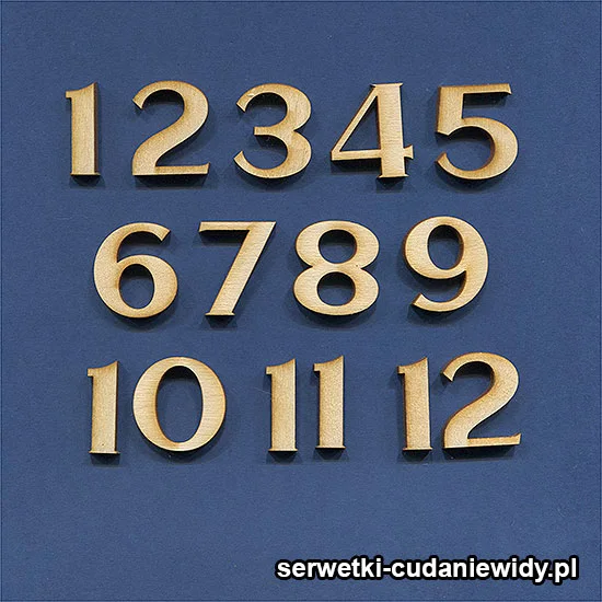 SKL1051 Cyferki Zegarowe Ze Sklejki