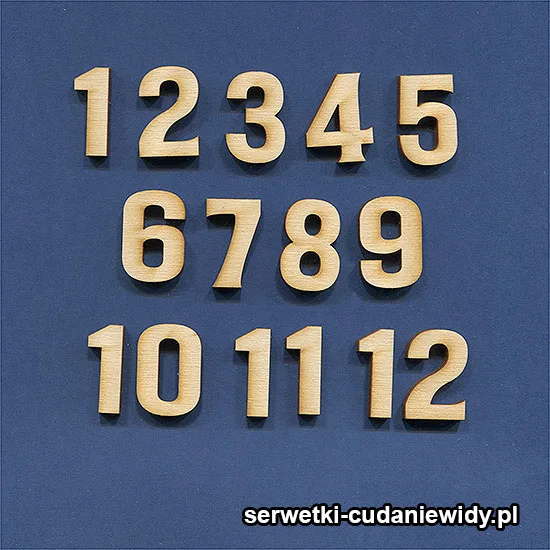 SKL1055 Cyferki Zegarowe Ze Sklejki