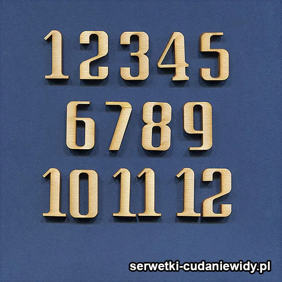SKL1058 Cyferki Zegarowe Ze Sklejki