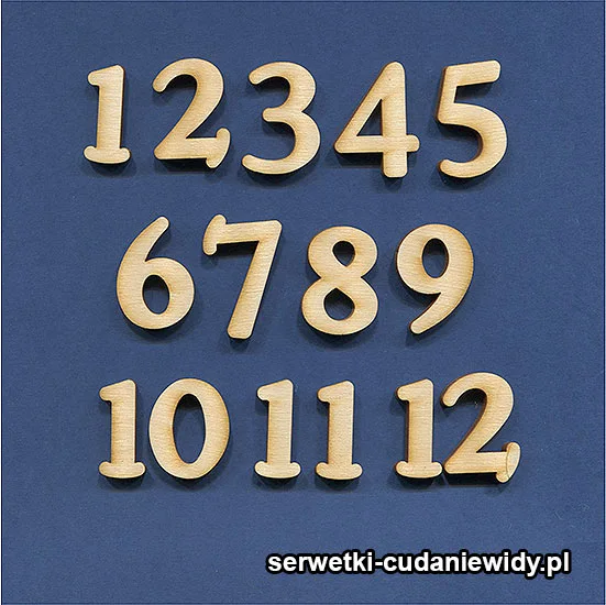 SKL1059 Cyferki Zegarowe Ze Sklejki