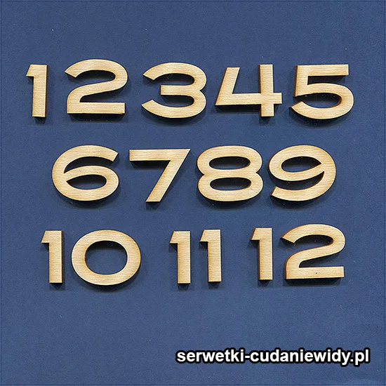 SKL1062 Cyferki Zegarowe Ze Sklejki