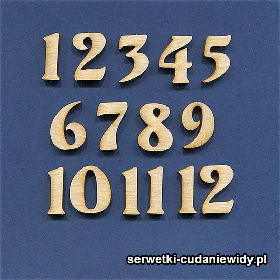 SKL1063 Cyferki Zegarowe Ze Sklejki