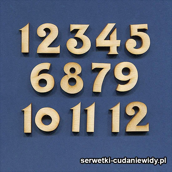 SKL1064 Cyferki Zegarowe Ze Sklejki