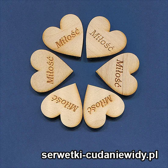 SKL892 Serduszka Ze Sklejki 3Mm Z Napisami