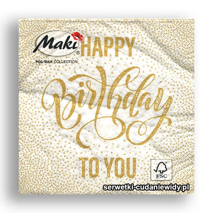 SLOG055101 Happy Birthday Dotted Gold