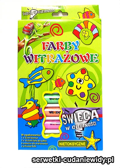 TI201179 Farby Witrażowe 7 Kolorów